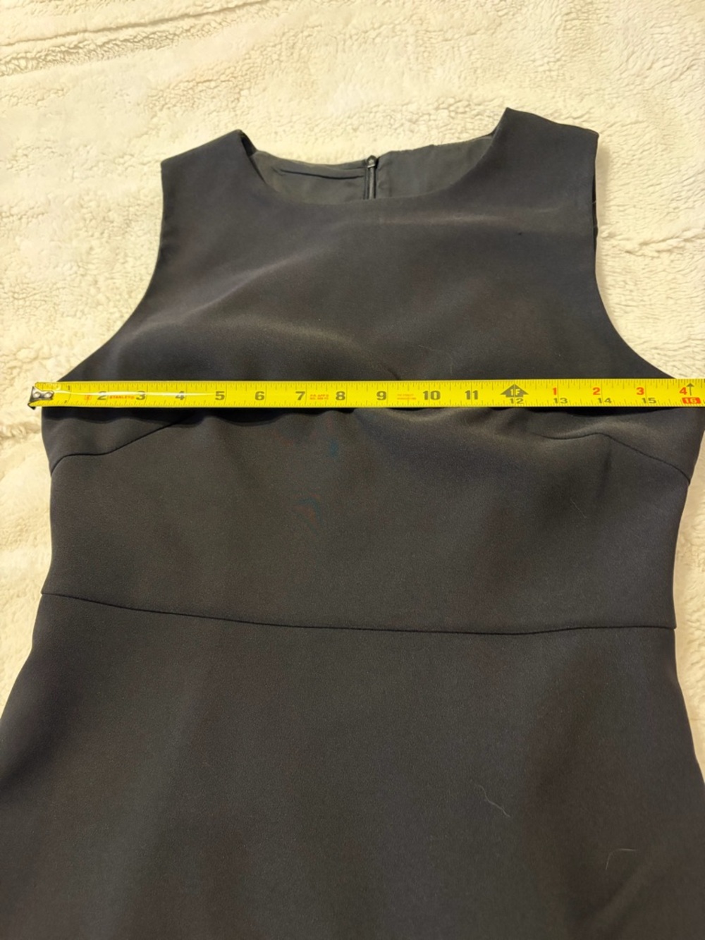 Commense Black Mini Dress with White Layered Hem - Picture 4 of 7